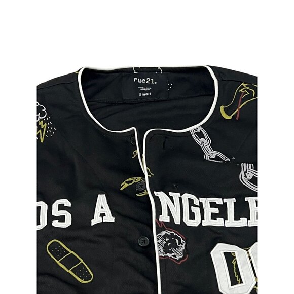 Rue21 Los Angeles Graphic Baseball Jersey Button-Up S Short Sleeves Athleisure - Picture 2 of 16